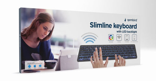 EAN 8716309113595 - Gembird KB-BTRGB-01-DE teclado Universal Bluetooth QWERTZ Alemán Negro imagen 1