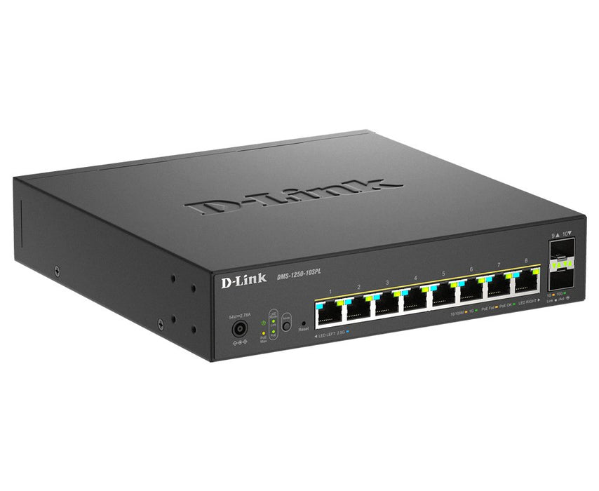 EAN 0790069473746 - D-Link DMS-1250-10SPL Gestionado 2.5G Ethernet (100/1000/2500) Energía sobre Ethernet (PoE) Negro imagen 2