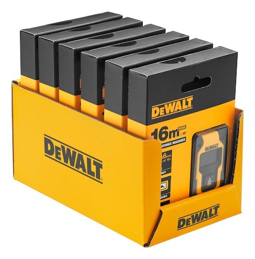 EAN 5054905286002 - DeWALT DW055PL-XJ telémetro Medidor láser de distancias Negro, Amarillo 16 m imagen 4
