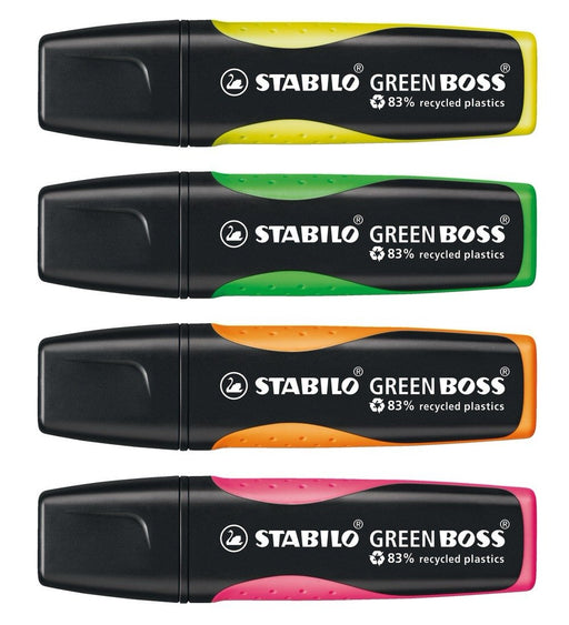 EAN 4006381436854 - STABILO GREEN BOSS marcador 4 pieza(s) Punta de cincel Verde, Naranja, Rosa, Amarillo imagen 2
