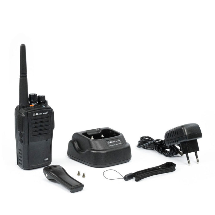 EAN 8011869206641 - Midland G15 - PMR446 two-way radios 8 canales 446.00625 - 446.09375 MHz Negro imagen 6