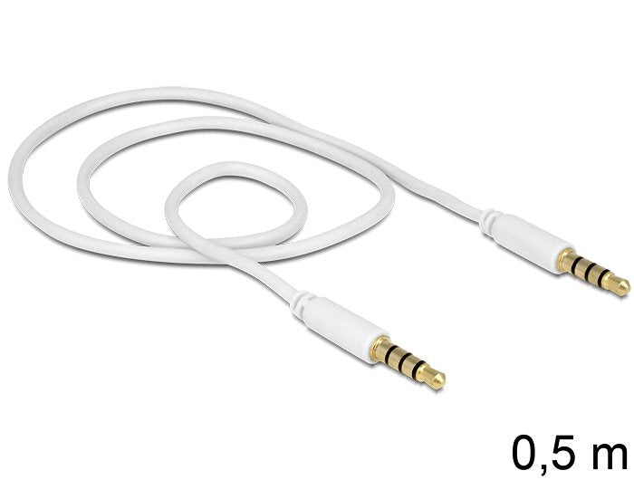EAN 4043619834396 - DeLOCK 3.5mm - 3.5mm, 0.5m cable de audio 0,5 m 3,5mm Blanco imagen 2