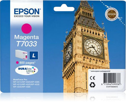 EAN 8715946490076 - Epson Big Ben T7033 cartucho de tinta 1 pieza(s) Original imagen 1