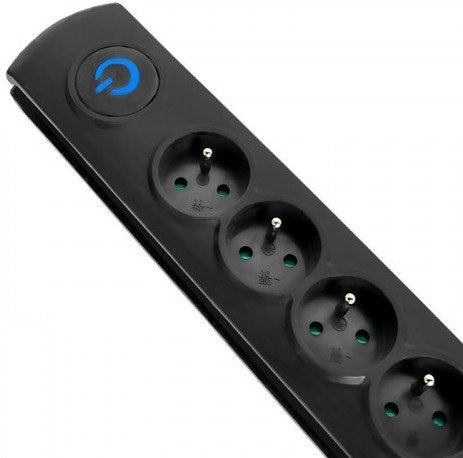 EAN 5901878501130 - Qoltec 50113 limitador de tensión Negro 8 salidas AC 230 V 1,8 m imagen 2