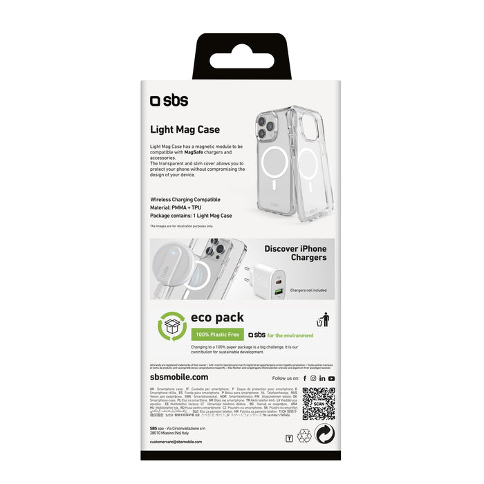 EAN 8018417482267 - SBS Light Mag funda para teléfono móvil 16 cm (6.3") Transparente imagen 3