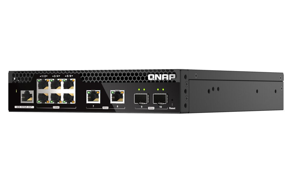 EAN 4711103082799 - QNAP QSW-M2106R-2S2T switch Gestionado L2 10G Ethernet (100/1000/10000) 1U Negro imagen 4