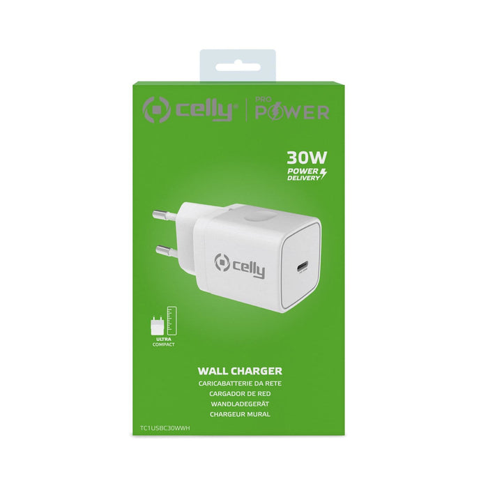 EAN 8021735192329 - Celly TC1USBC30WWH cargador de dispositivo móvil Smartphone, Reloj inteligente, Tableta Blanco Corriente  imagen 5