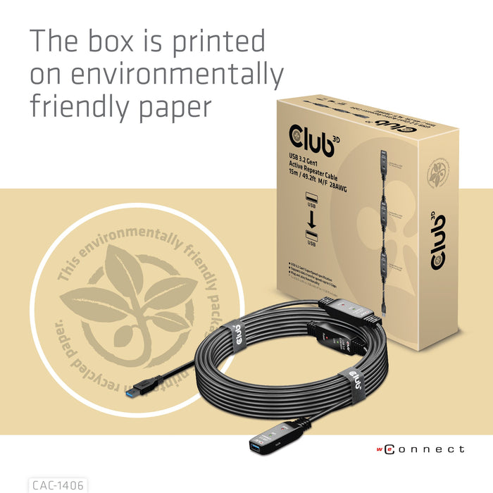 EAN 8719214471798 - CLUB3D CAC-1406 cable USB USB 3.2 Gen 1 (3.1 Gen 1) 15 m USB A Negro imagen 10