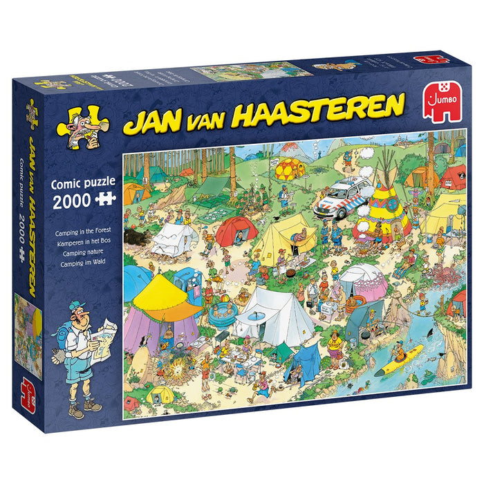 EAN 8710126190876 - Jan van Haasteren Camping in the Forest 2000 pcs Puzzle rompecabezas 2000 pieza(s) Cómics imagen 1