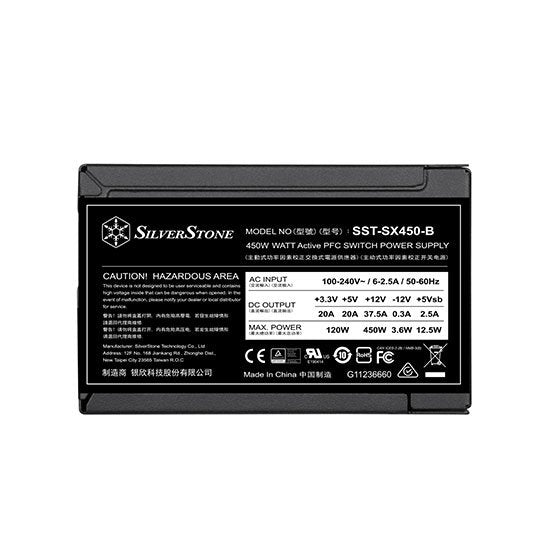 EAN 4710007227930 - Silverstone SX450-B unidad de fuente de alimentación 450 W 24-pin ATX SFX Negro imagen 5