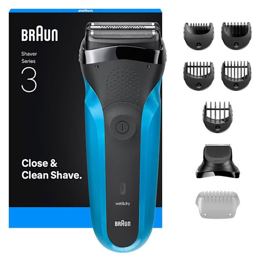 EAN 8700216735940 - Braun Series 3 310BT Máquina de afeitar de láminas Recortadora Negro, Azul imagen 1