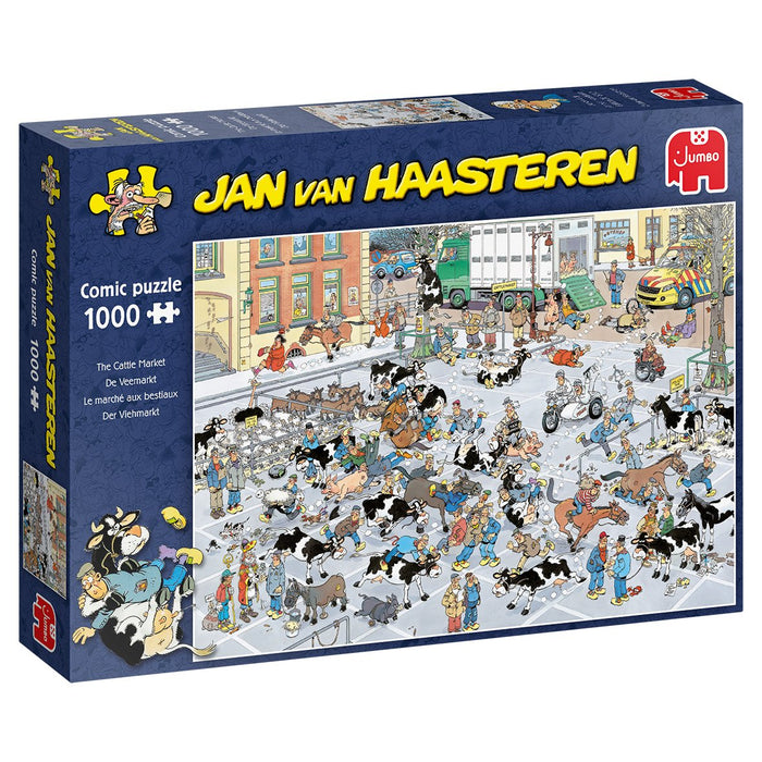 EAN 8710126190753 - Jan van Haasteren The Cattle Market 1000 pcs Puzzle rompecabezas 1000 pieza(s) Dibujos imagen 1