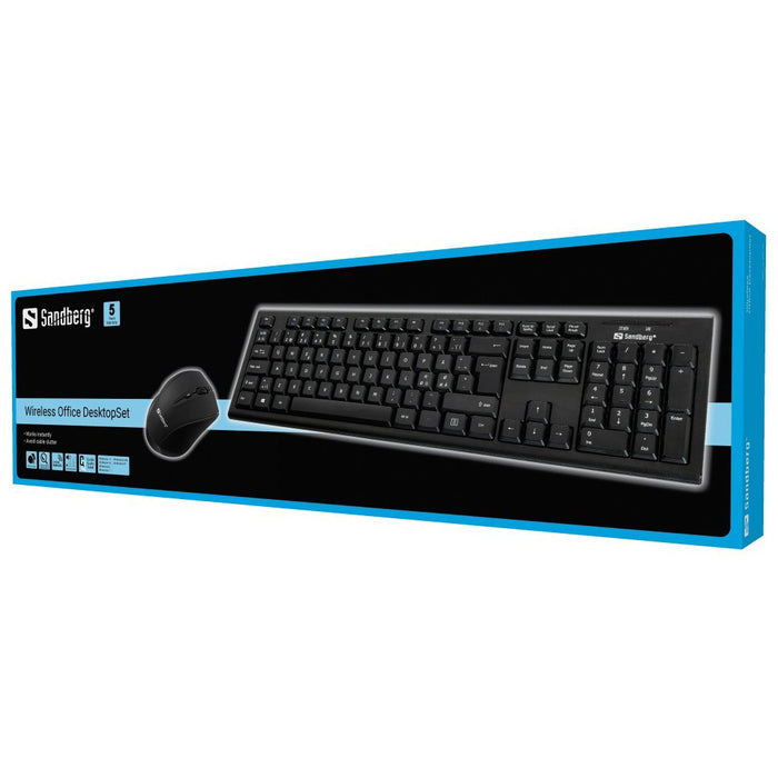 EAN 5705730631207 - Sandberg 631-20 teclado Ratón incluido Oficina RF inalámbrico QWERTY Nórdico Negro imagen 4