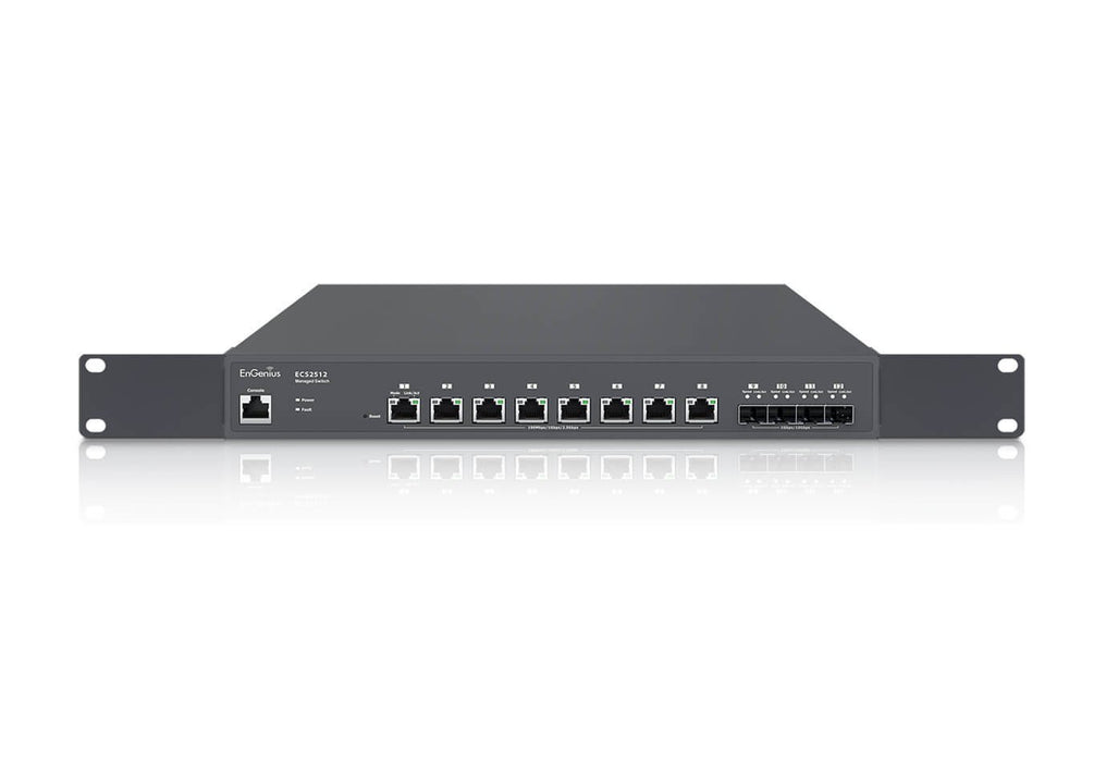 EAN 4713361935183 - EnGenius ECS2512 switch Gestionado L2+ 2.5G Ethernet (100/1000/2500) Negro imagen 1