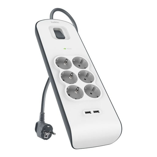 EAN 0745883899463 - Belkin BSV604VF2M-V2 limitador de tensión Gris, Blanco 6 salidas AC imagen 1