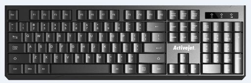EAN 5901443120131 - Activejet K-3911W teclado Universal RF inalámbrico QWERTY Internacional de EE.UU. Negro imagen 1