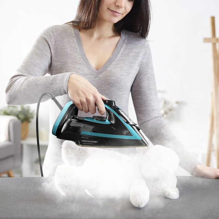 EAN 3121040086490 - Tefal Puregliss FV8066 Plancha vapor-seco Durilium AirGlide Autoclean soleplate 3000 W Negro, Azul imagen 8