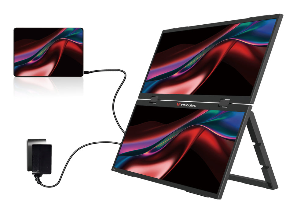 EAN 23942324034 - Verbatim Portable 15.6" FHD Dual Monitor Essentials Monitor portátil Negro 39,6 cm (15.6") LCD 1920 x 1080  imagen 7