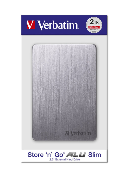 EAN 0023942536659 - Verbatim Store 'n' Go ALU Slim disco duro externo 2.5" USB Tipo C 3.2 Gen 1 (3.1 Gen 1) imagen 7