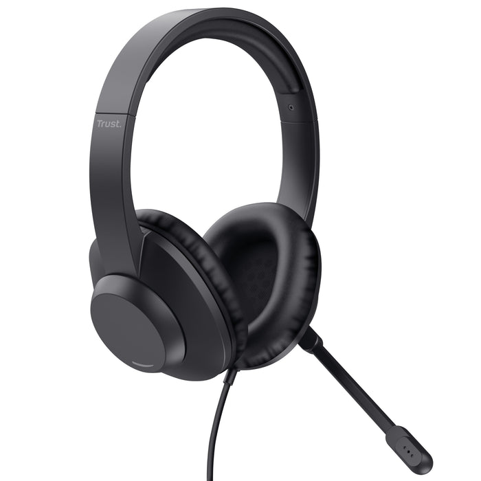 EAN 8713439254617 - Trust Ayda Max USB Auriculares Alámbrico Diadema Oficina/Centro de llamadas USB Type-C / USB Type-A Negro imagen 2