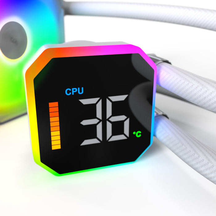 EAN 4710562746716 - Montech HyperFlow Digital 360 Procesador Sistema de refrigeración líquida todo en uno 12 cm Blanco 1 piez imagen 5