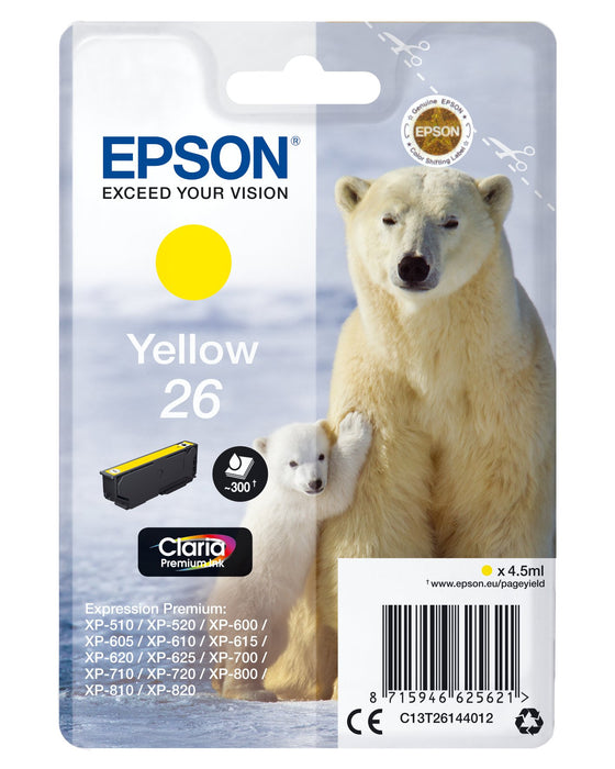 EAN 8715946625621 - Epson Polar bear C13T26144012 cartucho de tinta 1 pieza(s) Original Rendimiento estándar imagen 1