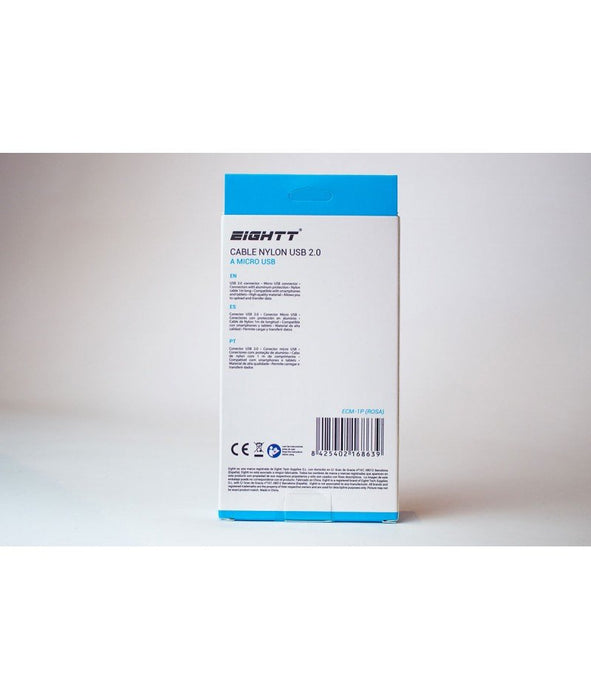EAN 8425402168639 - Eightt ECM-1P cable USB USB 2.0 1 m USB A Micro-USB B Rosa imagen 3
