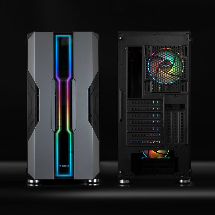 EAN 8433281013643 - TooQ Nightcity Midi Tower Negro, Plata imagen 3