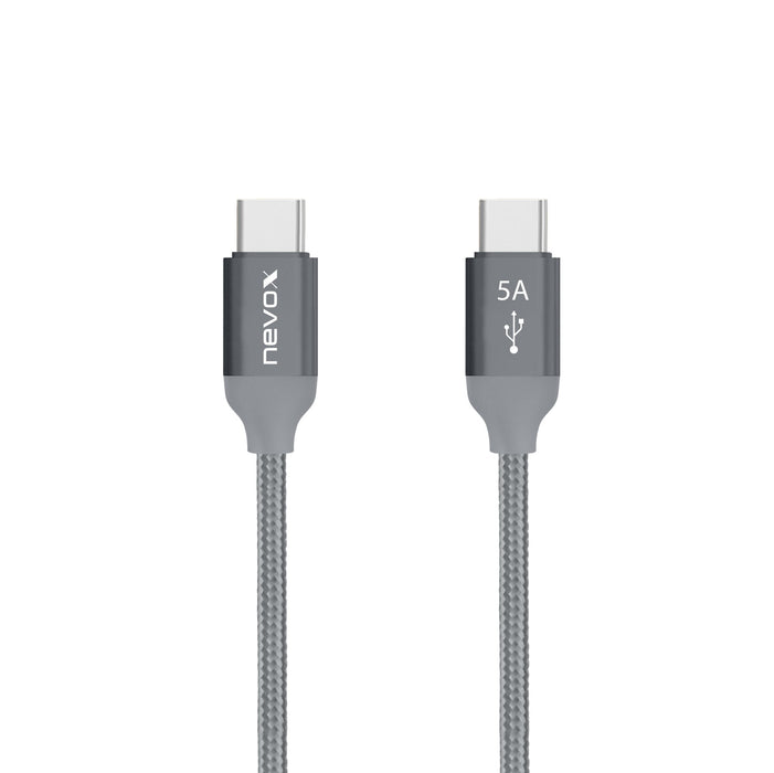 EAN 4250686406535 - nevox 1653 cable USB USB 2.0 1 m USB C Gris, Plata imagen 1