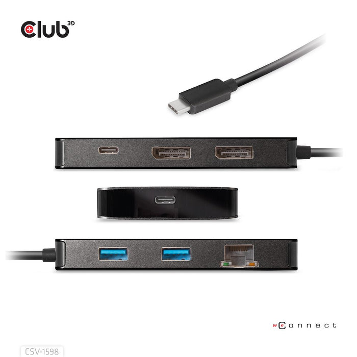 EAN 8719214472528 - CLUB3D CSV-1598 base para portátil y replicador de puertos USB 3.2 Gen 2 (3.1 Gen 2) Type-C Negro imagen 6