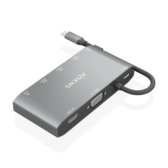 EAN 8436574709407 - AISENS ASUC-8P010-GR base para portátil y replicador de puertos Alámbrico USB 3.2 Gen 1 (3.1 Gen 1) Type- imagen 3