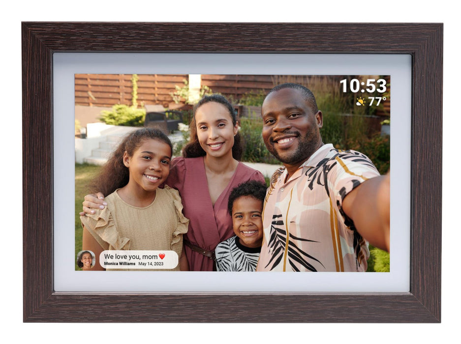 EAN 5706751070310 - Denver PFF-1042DWMK2 marco fotográfico digital Madera 25,6 cm (10.1") Pantalla táctil Wifi imagen 3