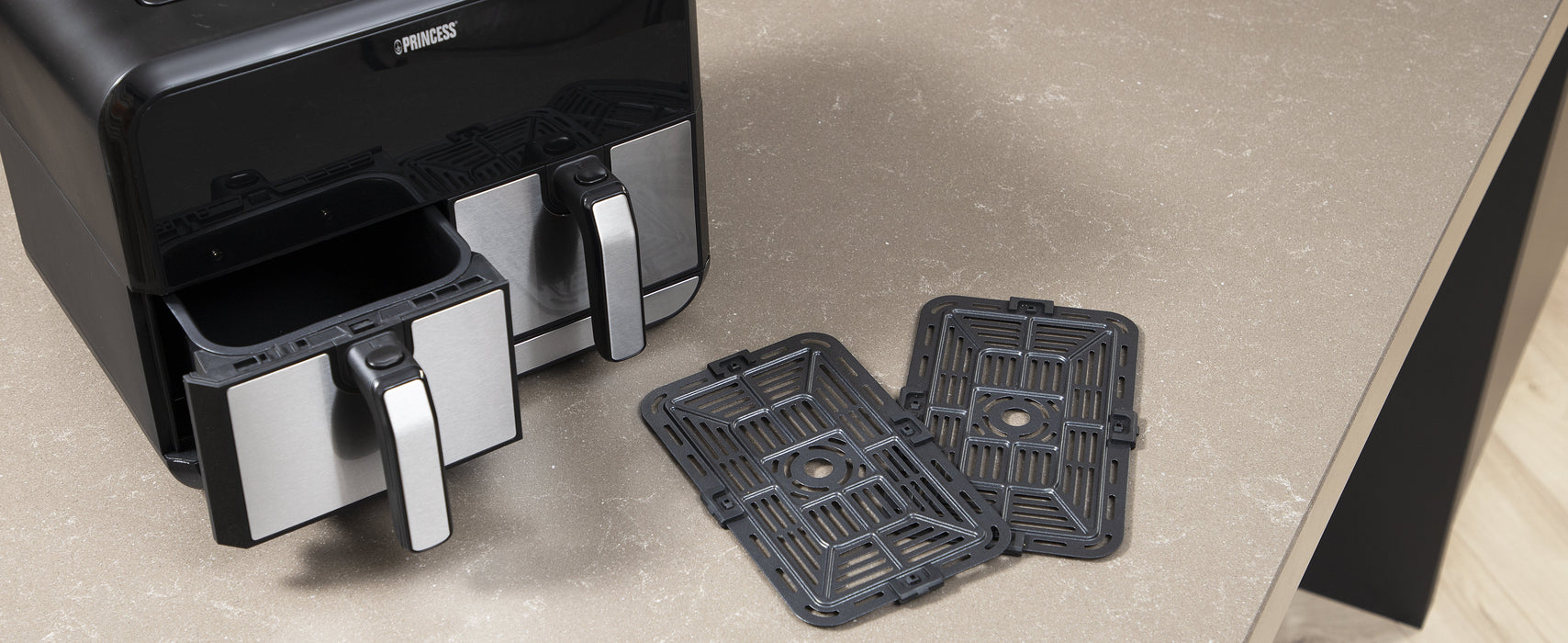 EAN 8712836969360 - Princess 182074 Doble 8 L Independiente 1700 W Freidora de aire caliente Negro, Acero inoxidable imagen 18