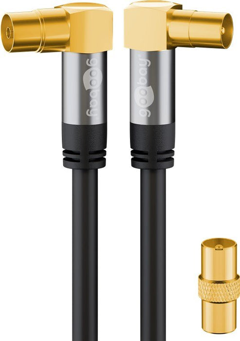 EAN 4040849704758 - Goobay 70475 cable coaxial 10 m Negro imagen 1