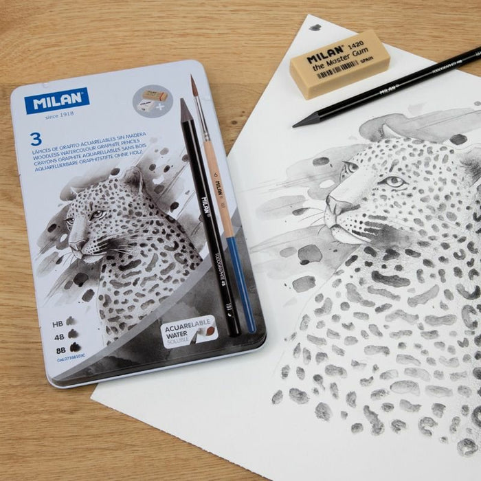 EAN 8411574095132 - Milan Todographite Lápiz de grafito Caja metálica imagen 4