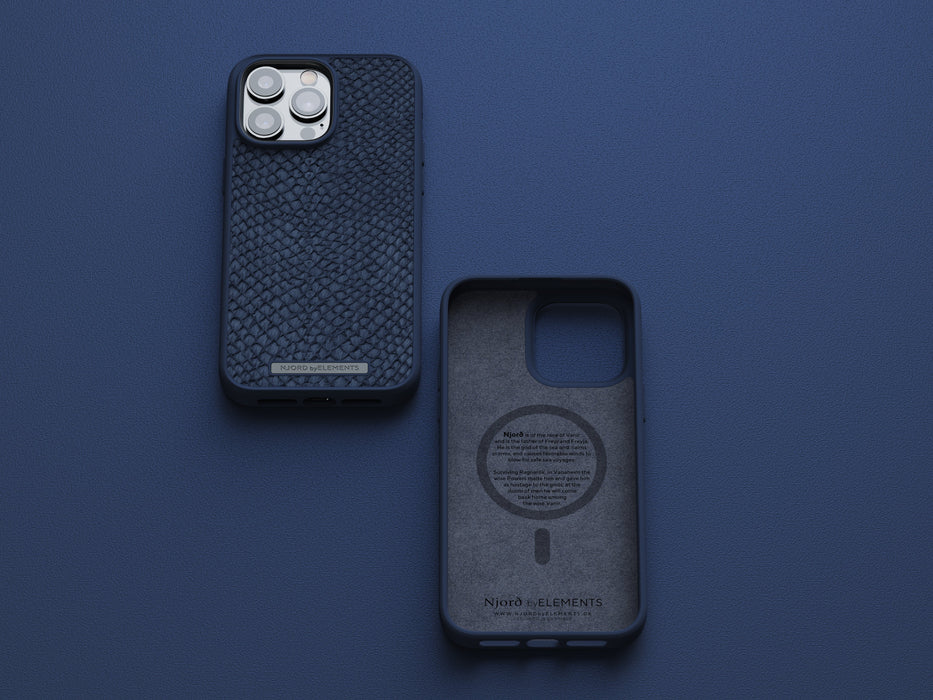 EAN 8720574621426 - Njord byELEMENTS Salmon Leather Magsafe funda para teléfono móvil 17 cm (6.7") Azul imagen 16
