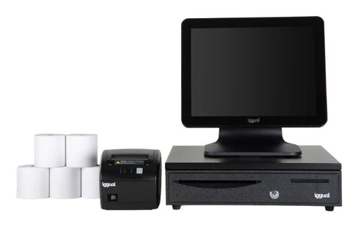 EAN 2520022417498 - iggual IGG319635pack80 N100 Todo-en-Uno 38,1 cm (15") 1024 x 768 Pixeles Pantalla táctil Negro imagen 1