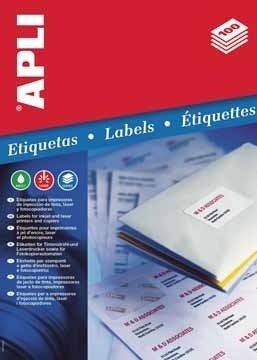 EAN 8410782012801 - APLI Labels 105 x 148mm etiqueta autoadhesiva Blanco 400 pieza(s) imagen 1