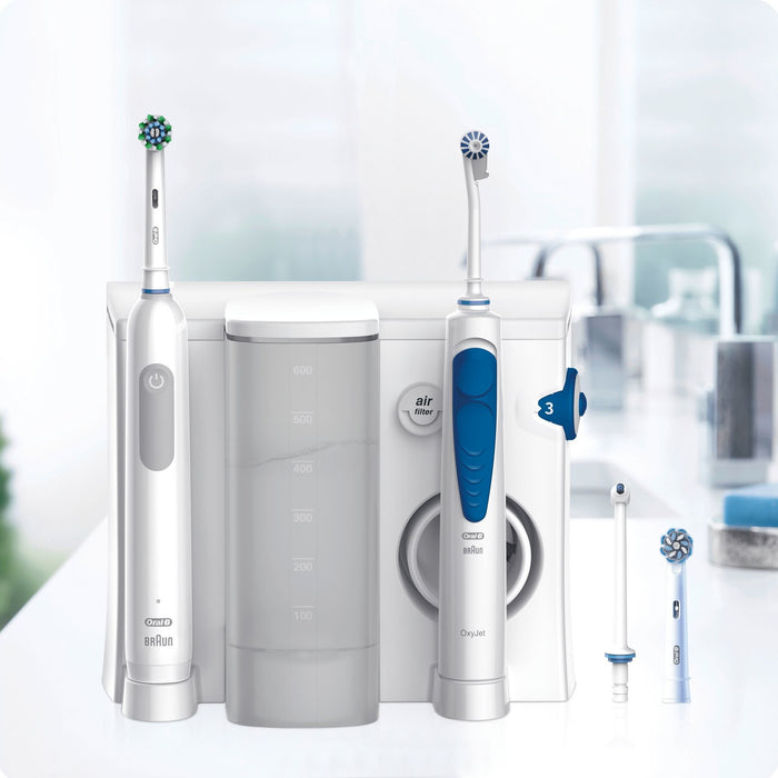 EAN 8006540840825 - Oral-B Idropulsore Health Center Adulto Cepillo dental oscilante Azul, Blanco imagen 2