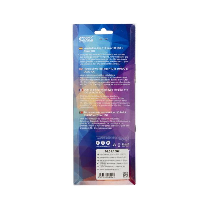 EAN 8433281005945 - Nanocable 10.31.1002 crimpadora Herramienta de inserción Gris, Naranja imagen 5