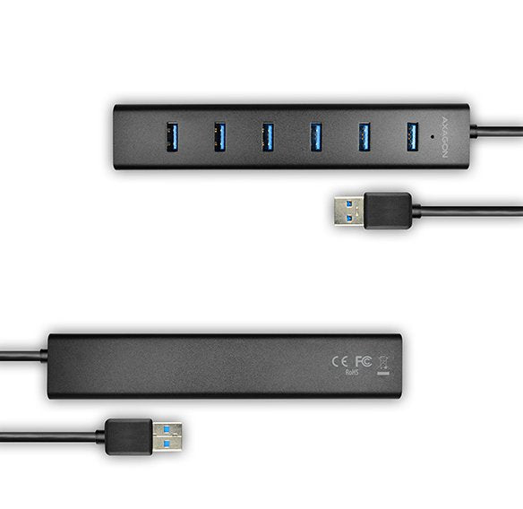 EAN 8595247903150 - Axagon HUE-SA7BP hub de interfaz USB 3.2 Gen 1 (3.1 Gen 1) Type-A 5000 Mbit/s Negro imagen 10