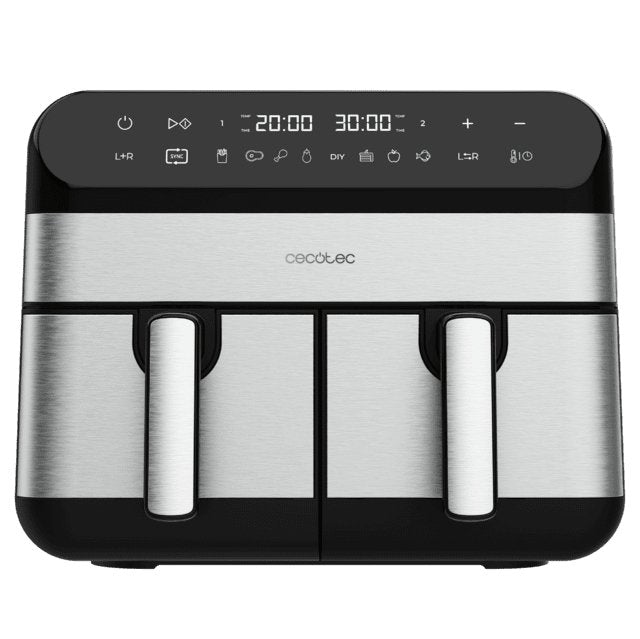 EAN 8435484034890 - Cecotec Advance 9000 Doble 9 L Independiente 2800 W Freidora de aire caliente Negro, Acero inoxidable imagen 1