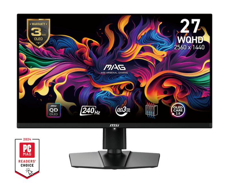EAN 4711377190336 - MSI MAG 271QPXDE QD-OLED E2 pantalla para PC 67,3 cm (26.5") 2560 x 1440 Pixeles Wide Quad HD Negro imagen 2