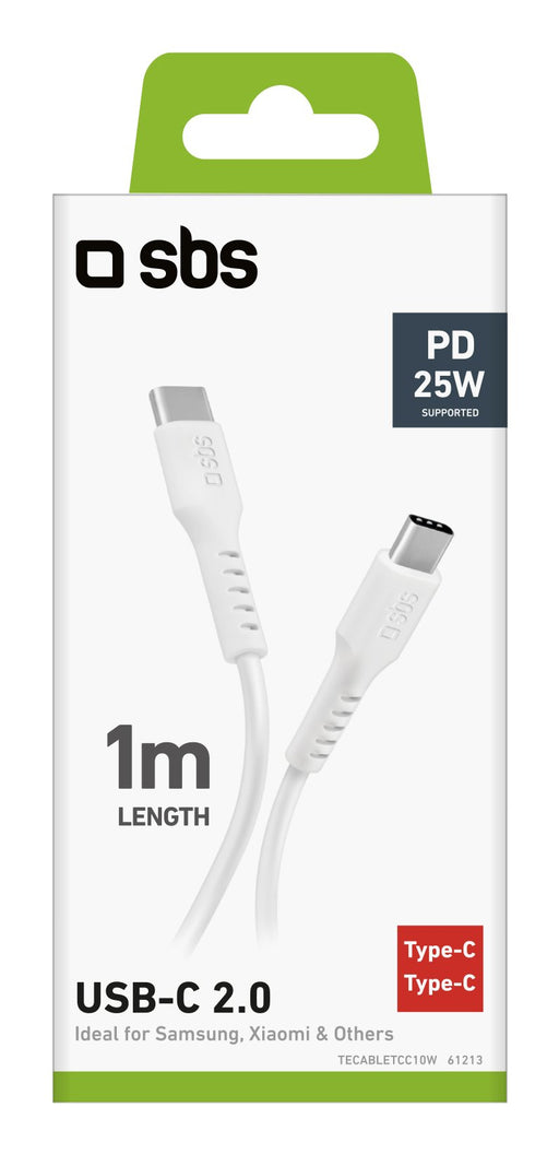 EAN 8018417457647 - SBS TECABLETCC10W cable USB USB 2.0 1 m USB C Blanco imagen 2