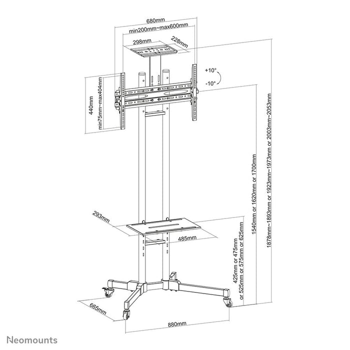 EAN 8717371445003 - Neomounts PLASMA-M1700E soporte para pantalla de señalización 177,8 cm (70") Negro imagen 18