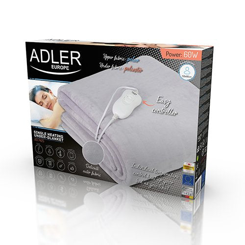 EAN 5902934832816 - Adler AD 7425 manta eléctrica y almohadilla 60 W Gris Poliéster imagen 5