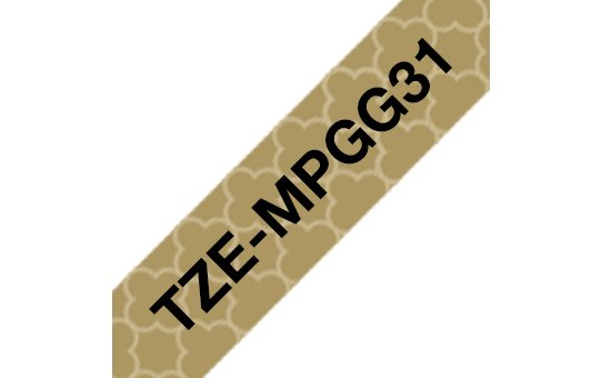 EAN 4977766770194 - Brother TZE-MPGG31 cinta para impresora de etiquetas Negro en el oro imagen 1