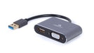 EAN 8716309121330 - Gembird A-USB3-HDMIVGA-01 Adaptador gráfico USB 3840 x 2160 Pixeles Gris imagen 1