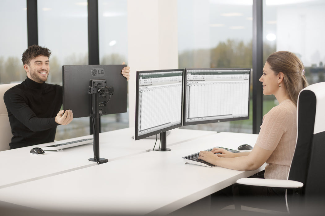 EAN 4740219000007 - Vision VFM-DPD2B soporte para monitor 68,6 cm (27") Escritorio Negro imagen 6