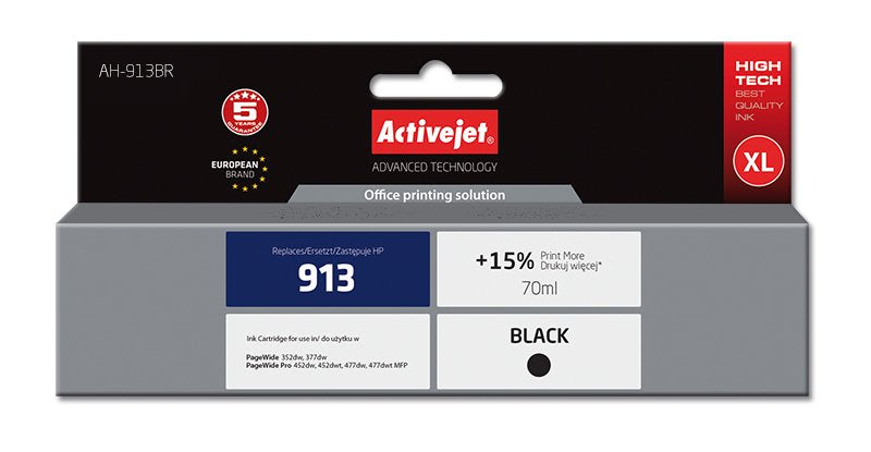EAN 5901443109983 - Activejet AH-913BR cartucho de tinta 1 pieza(s) Compatible Alto rendimiento (XL) Negro imagen 2